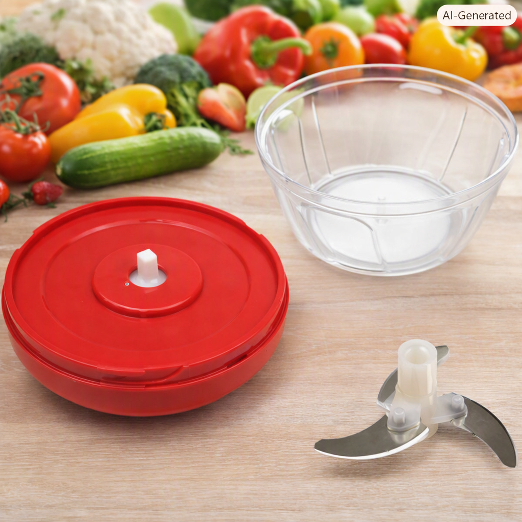 Picadora Manual Con Cuerda para Verduras, frutas y mas ⚡