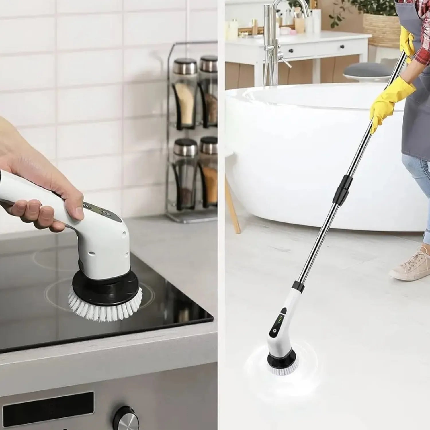 Cepillo Eléctrico Multifuncional 9 en 1 recargable para cocina, baño y hogar