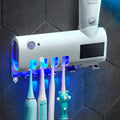 Dispensador De Crema Dental con Porta Cepillos e higienizador UV