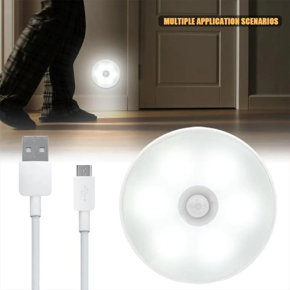 lampara led recargable, magnética con sensor de movimiento para closets, cocina y escaleras